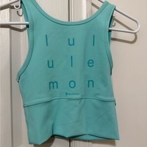 lululemon athletica Green Sleeveless Fitted Crop Tank